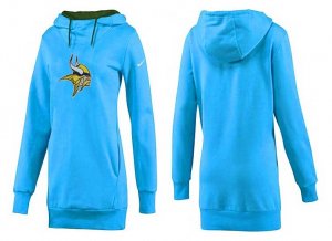 Women Minnesota Vikings Logo Pullover Hoodie-057