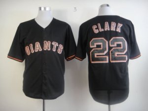 mlb jerseys san francisco giants #22 clark black[fashion]