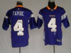 nfl minnesota vikings #4 favre purple