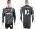 2017-18 Manchester United 10 ROONEY Away Long Sleeve Soccer Jersey