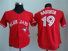 Youth Mlb Toronto Blue Jays #19 Jose Bautista Red jerseys