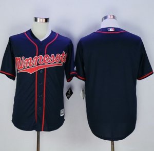 Minnesota Twins Blank Navy Blue New Cool Base Alternate Road Stitched MLB Jersey