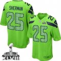 Nike Seattle Seahawks #25 Richard Sherman Steel Blue-Green Super Bowl XLVIII Youth Stitched NFL Stitched Jersey