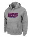 New York Giants Authentic font Pullover Hoodie Grey