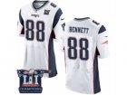 Mens Nike New England Patriots #88 Martellus Bennett Elite White Super Bowl LI Champions NFL Jersey