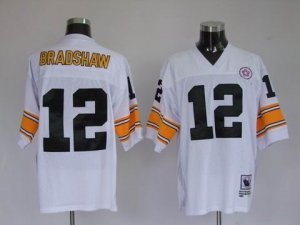 nfl pittsburgh steelers #12 bradshaw m&n white