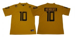 Oregon Ducks #10 Justin Herbert Yellow Nike College Football Jersey