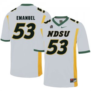 North Dakota State Bison 53 Kyle Emanuel White College Football Jersey