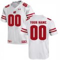Wisconsin Badgers White Under Armour Mens Customized College Jersey