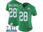Women Nike Philadelphia Eagles #28 Wendell Smallwood Limited Green Rush Vapor Untouchable Super Bowl LII NFL Jersey