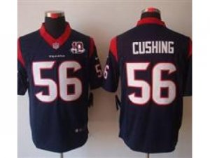 Nike NFL Houston Texans #56 Brian Cushing Blue Jerseys W 10th Patch(Limited)