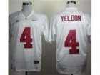 Ncaa Alabama Crimson Tide #4 T.J Yeldon white College Football Jerseys 2012 SEC