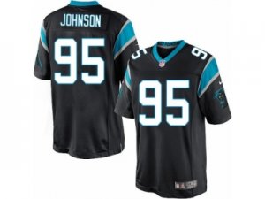 Men\'s Nike Carolina Panthers #95 Charles Johnson Limited Black Team Color NFL Jersey