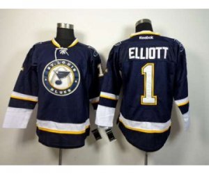 nhl jerseys st. louis blues #1 elliott dk.blue[elliott]