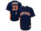 Houston Astros #33 Mike Scott Replica Navy Blue Alternate 2017 World Series Bound Cool Base MLB Jersey