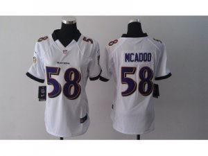 Nike women Baltimore Ravens #58 Elvis Dumervil white jerseys