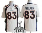 Nike Denver Broncos #83 Wes Welker White Super Bowl XLVIII NFL Game Jersey