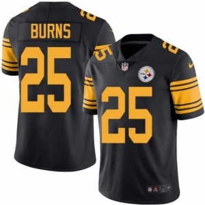 Men Nike Pittsburgh Steelers #25 Artie Burns Black Color Rush Limited Jersey