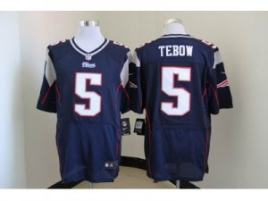 Nike New England Patriots #5 Tebow blue jerseys[Elite]