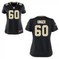 Womens New Orleans Saints #60 Max Unger Black Game Jersey