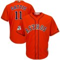 Mens Houston Astros #11 Evan Gattis Orange 2017 World Series Bound Cool Base Player Jersey