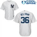 Men's Majestic New York Yankees #36 Carlos Beltran Replica White Home MLB Jersey