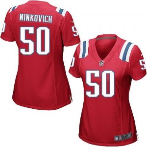 Women Nike New England Patriots #50 Rob Ninkovich red jerseys