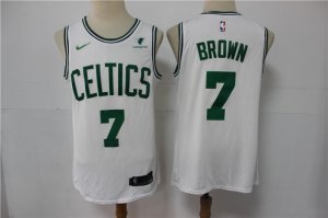 Celtics #7 Jaylen Brown White Nike Swingman Jersey