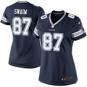 Women\'s Nike Dallas Cowboys #87 Geoff Swaim Limited Navy Blue Team Color NFL Jersey