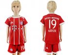 2017-18 Bayern Munich 19 GOTZE Home Youth Soccer Jersey