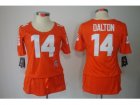 Nike Women Cincinnati Bengals #14 Andy Dalton orange jerseys[breast cancer awareness]