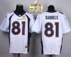 Nike Denver Broncos #81 Owen Daniels White Super Bowl 50 Men Stitched NFL New Elite Jersey