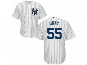 Youth Majestic New York Yankees #55 Sonny Gray Authentic White Home MLB Jersey