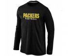 Nike Green Bay Packers font Long Sleeve T-Shirt Black