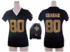 Nike Women New Orleans Saints #80 Jimmy Graham black jerseys[draft him ii top]