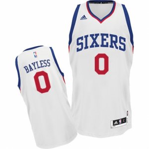 Men\'s Adidas Philadelphia 76ers #0 Jerryd Bayless Swingman White Home NBA Jersey