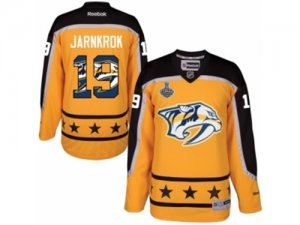 Mens Reebok Nashville Predators #19 Calle Jarnkrok Authentic Gold Home 2017 Stanley Cup Final NHL Jersey New Style