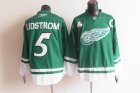 nhl detroit red wings #5 lidstrom green