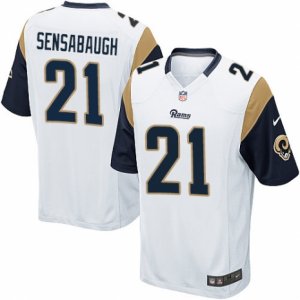 Mens Nike Los Angeles Rams #21 Coty Sensabaugh Game White NFL Jersey