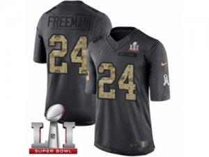 Youth Nike Atlanta Falcons #24 Devonta Freeman Limited Black 2016 Salute to Service Super Bowl LI 51 NFL Jersey