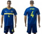 Bosnia Herzegovina #4 Spahic Home Soccer Country Jersey