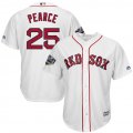 Red Sox #25 Steve Pearce White 2018 World Series Cool Base Player Jersey
