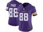 Women Nike Minnesota Vikings #88 Alan Page Vapor Untouchable Limited Purple Team Color NFL Jersey