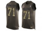 Men Nike Atlanta Falcons #71 Wes Schweitzer Limited Green Salute to Service Tank Top NFL Jersey