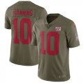Nike Giants #10 Eli Manning Olive Salute To Service Limited Jersey