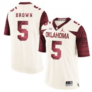 Oklahoma Sooners #5 Marquise Brown White 47 Game Winning Streak College Football Jersey