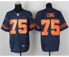 Nike jerseys chicago bears #75 long blue[Elite][number orange]