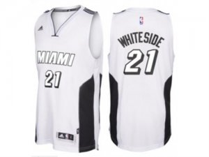 adidas Miami Heat #21 Hassan Whiteside White Tie Swingman Climacool Jersey