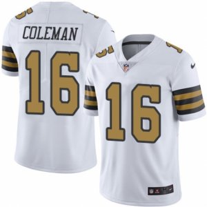 Mens Nike New Orleans Saints #16 Brandon Coleman Limited White Rush NFL Jersey