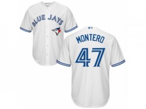 Youth Majestic Toronto Blue Jays #47 Miguel Montero Authentic White Home MLB Jersey